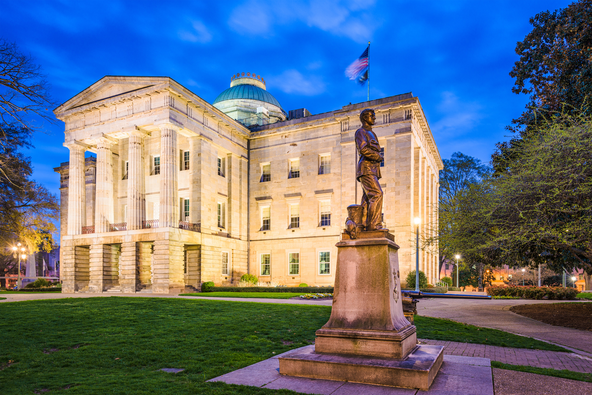 Raleigh, North Carolina, USA State Capitol Building.