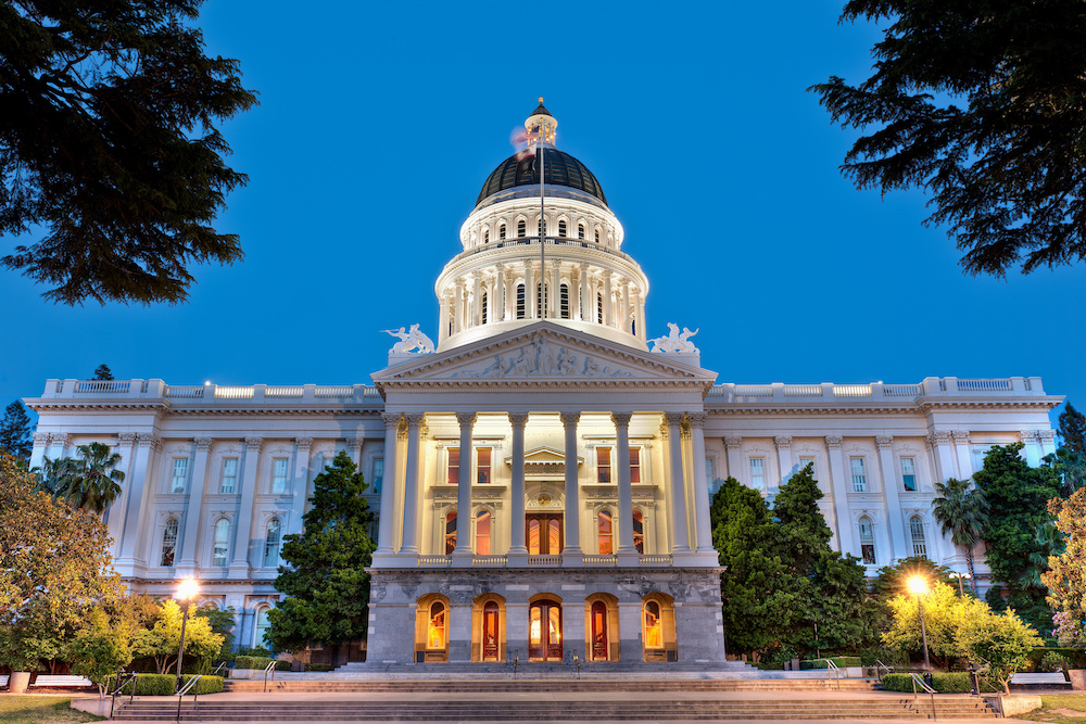 California State Capitol Building at Dusk