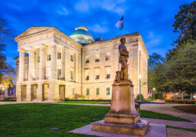 Raleigh, North Carolina, USA State Capitol Building.