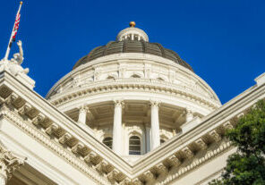 The capitol building in Sacramento, California