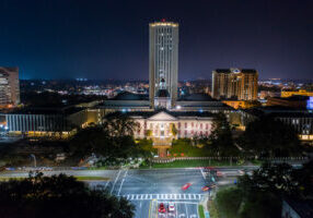 Tallahassee Florida Downtown Skyline Night Photo